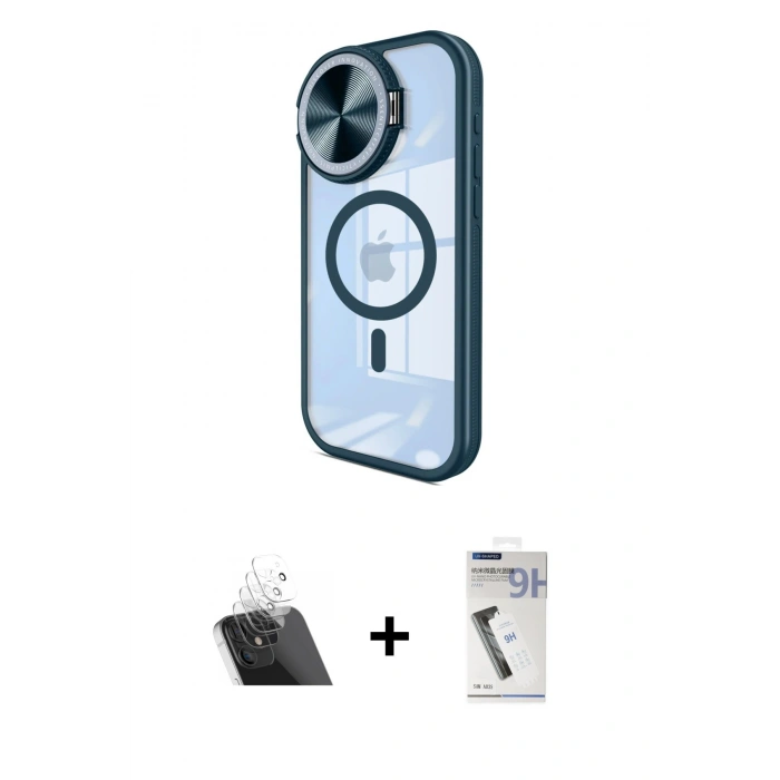 MARSİLYAN™- iPhone 11 Kılıf Kıvılcım Modern Koleksiyonu - Şeffaf Uv Polymer Nano Ekran Koruyucu + Kamera Lens Koruma Cam - SF