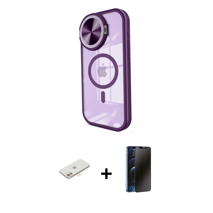 MARSİLYAN™- iPhone 11 Kılıf Kıvılcım Modern Koleksiyonu - Siyah 3D Antistatik Hayalet Cam Ekran Koruyucu + Renkli Kamera Lens Koruma Cam - YL