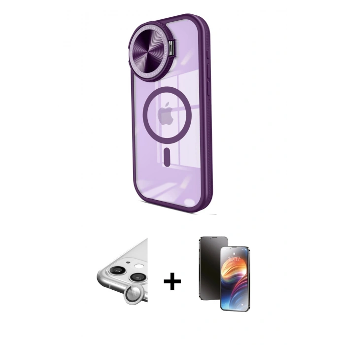 MARSİLYAN™- iPhone 11 Kılıf Kıvılcım Modern Koleksiyonu - Siyah 3D Antistatik Mat Seramik Nano Ekran Koruyucu + Raze Metal Kamera Lens - GS