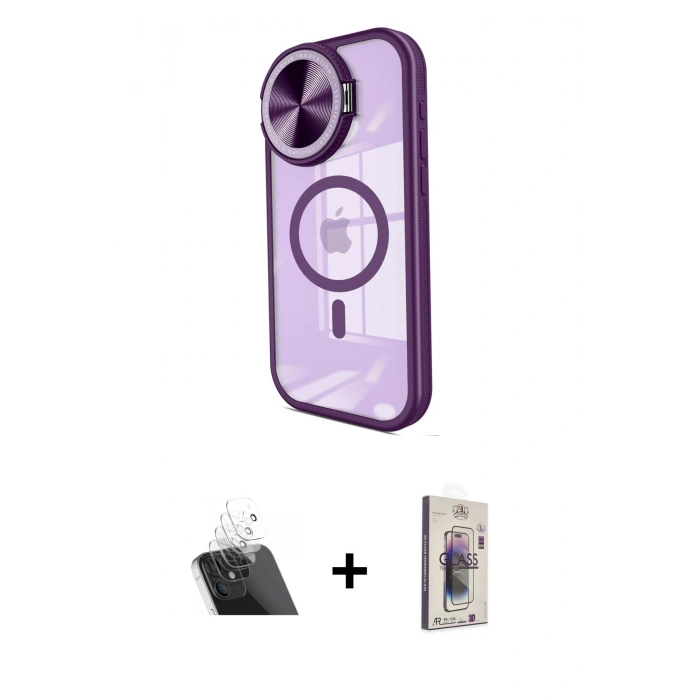 MARSİLYAN™- iPhone 11 Kılıf Kıvılcım Modern Koleksiyonu - Siyah Bilvis 3D Cam Ekran Koruyucu + Kamera Lens Koruma Cam - SF