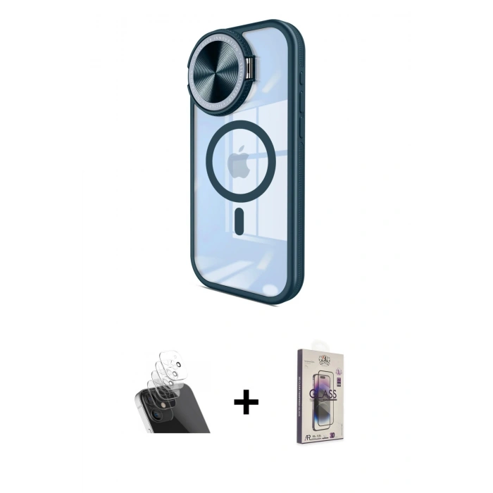 MARSİLYAN™- iPhone 11 Kılıf Kıvılcım Modern Koleksiyonu - Siyah Bilvis 3D Cam Ekran Koruyucu + Kamera Lens Koruma Cam - SF