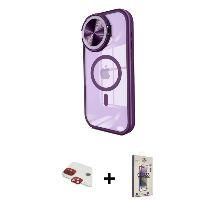 MARSİLYAN™- iPhone 11 Kılıf Kıvılcım Modern Koleksiyonu - Siyah Bilvis 3D Cam Ekran Koruyucu + Pers Alüminyum Kamera Lens - KI