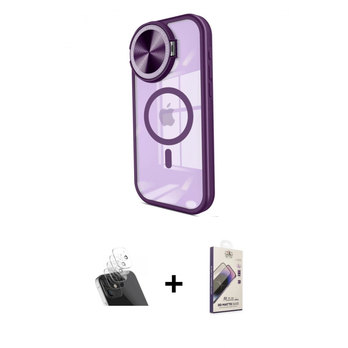 MARSİLYAN™- iPhone 11 Kılıf Kıvılcım Modern Koleksiyonu - Siyah Bilvis 3D Mat Cam Ekran Koruyucu + Kamera Lens Koruma Cam - SF