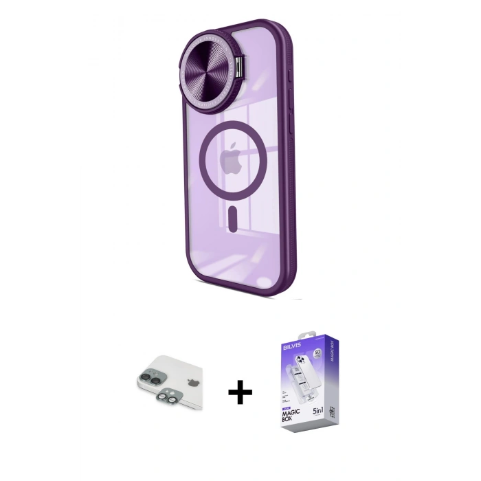 MARSİLYAN™- iPhone 11 Kılıf Kıvılcım Modern Koleksiyonu - Siyah Bilvis 5in1 3D Magic Cam Ekran Koruyucu + Pers Alüminyum Kamera Lens - YL