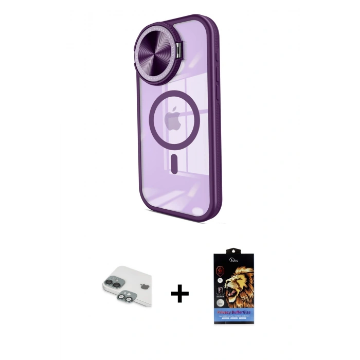 MARSİLYAN™- iPhone 11 Kılıf Kıvılcım Modern Koleksiyonu - Siyah Buffer Hayalet Cam Ekran Koruyucu + Pers Alüminyum Kamera Lens - YL