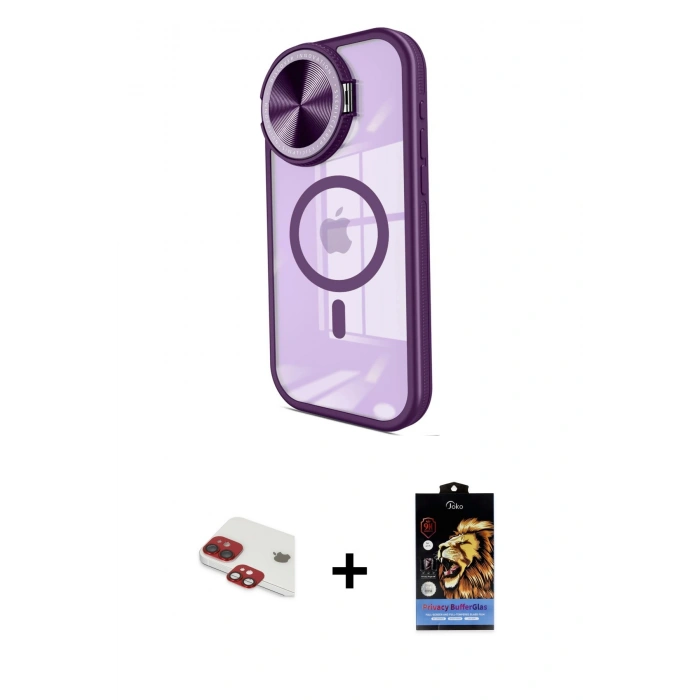 MARSİLYAN™- iPhone 11 Kılıf Kıvılcım Modern Koleksiyonu - Siyah Buffer Hayalet Cam Ekran Koruyucu + Pers Alüminyum Kamera Lens - KI