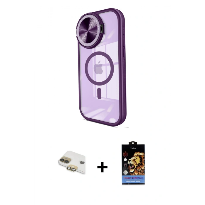 MARSİLYAN™- iPhone 11 Kılıf Kıvılcım Modern Koleksiyonu - Siyah Buffer Hayalet Cam Ekran Koruyucu + Pers Alüminyum Kamera Lens - GD