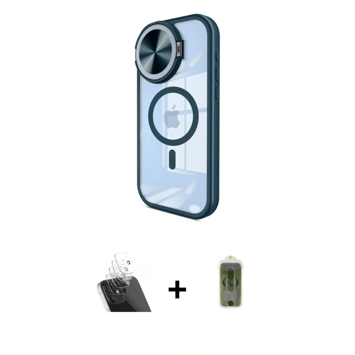 MARSİLYAN™- iPhone 11 Kılıf Kıvılcım Modern Koleksiyonu - Siyah Joko Magic 5D Hayalet Cam + Kamera Lens Koruma Cam - SF