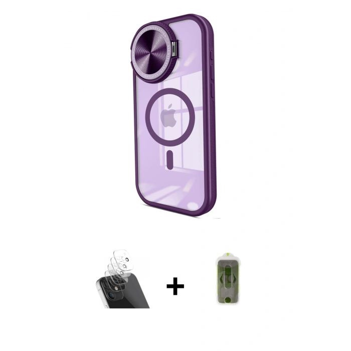 MARSİLYAN™- iPhone 11 Kılıf Kıvılcım Modern Koleksiyonu - Siyah Joko Magic 5D Hayalet Cam + Kamera Lens Koruma Cam - SF