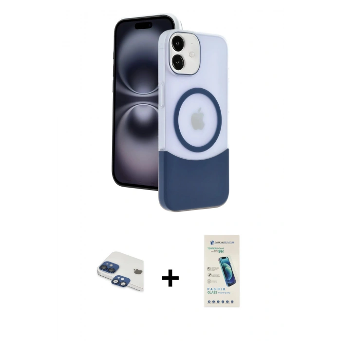MARSİLYAN™- iPhone 11 Kılıf Kozmos Form Özel Seri - Şeffaf Pasifik Cam Ekran Koruyucu + Pers Alüminyum Kamera Lens - LT