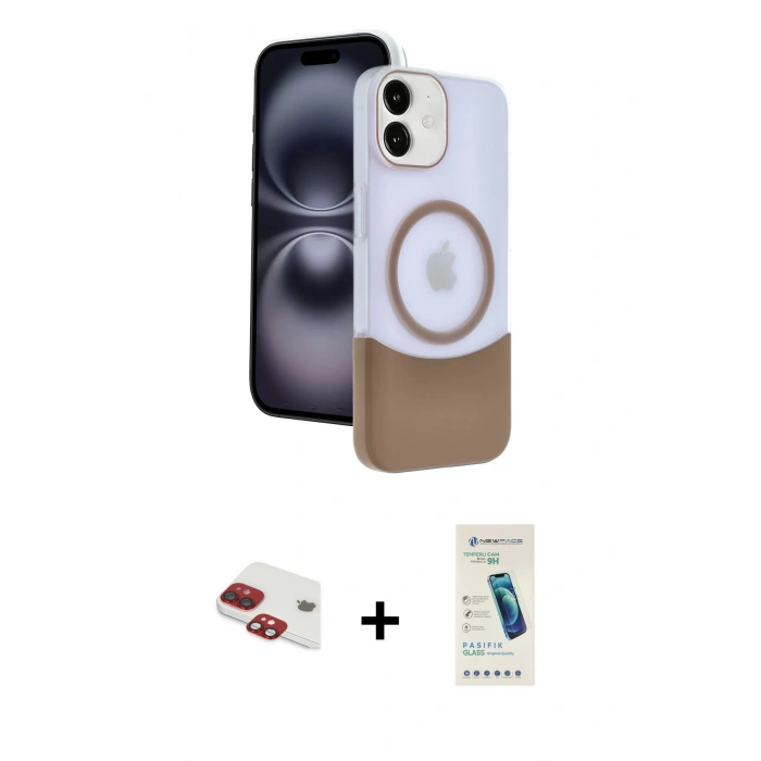 MARSİLYAN™- iPhone 11 Kılıf Kozmos Form Özel Seri - Şeffaf Pasifik Cam Ekran Koruyucu + Pers Alüminyum Kamera Lens - KI