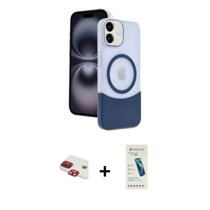MARSİLYAN™- iPhone 11 Kılıf Kozmos Form Özel Seri - Şeffaf Pasifik Cam Ekran Koruyucu + Pers Alüminyum Kamera Lens - KI