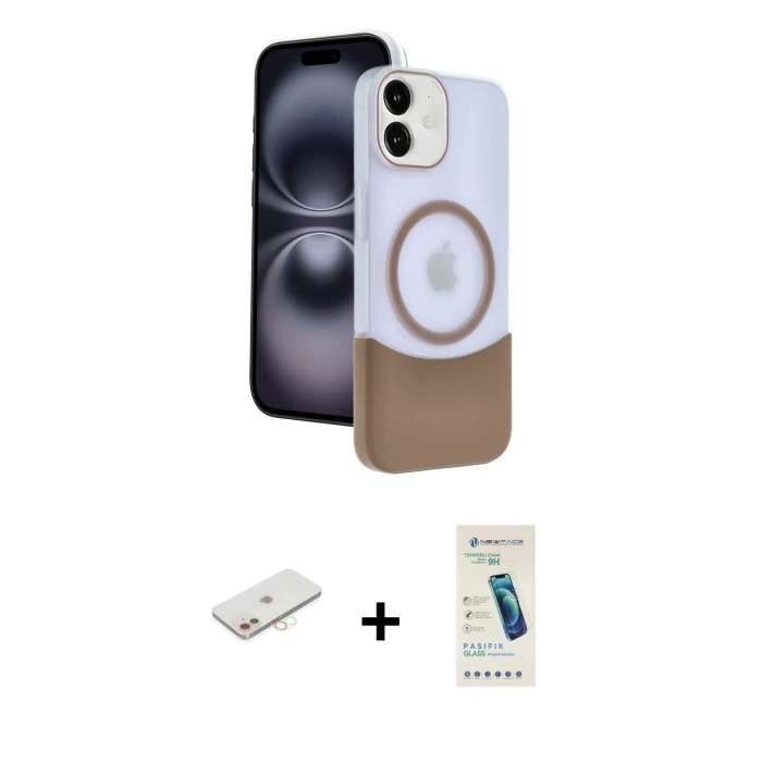 MARSİLYAN™- iPhone 11 Kılıf Kozmos Form Özel Seri - Şeffaf Pasifik Cam Ekran Koruyucu + Yeşil Renkli Kamera Lens Koruma Cam