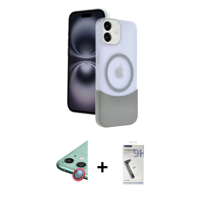 MARSİLYAN™- iPhone 11 Kılıf Kozmos Form Özel Seri - Şeffaf Uv Polymer Nano Ekran Koruyucu + Raze Metal Kamera Lens - KI