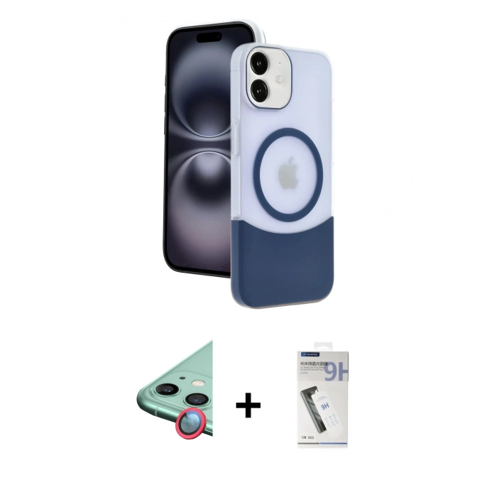 MARSİLYAN™- iPhone 11 Kılıf Kozmos Form Özel Seri - Şeffaf Uv Polymer Nano Ekran Koruyucu + Raze Metal Kamera Lens - KI