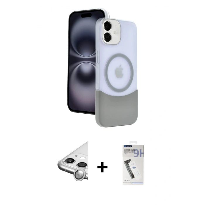 MARSİLYAN™- iPhone 11 Kılıf Kozmos Form Özel Seri - Şeffaf Uv Polymer Nano Ekran Koruyucu + Raze Metal Kamera Lens - GS