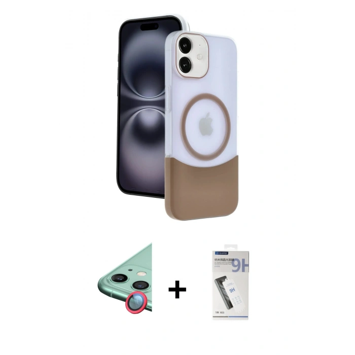 MARSİLYAN™- iPhone 11 Kılıf Kozmos Form Özel Seri - Şeffaf Uv Polymer Nano Ekran Koruyucu + Raze Metal Kamera Lens - KI