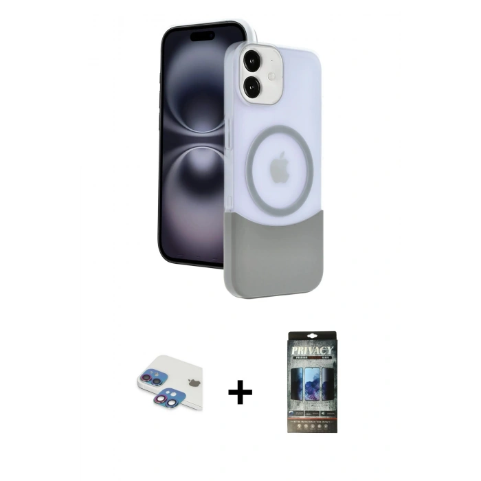 MARSİLYAN™- iPhone 11 Kılıf Kozmos Form Özel Seri - Siyah 34D Hayalet Izgaralı Cam + Pers Alüminyum Kamera Lens - GI