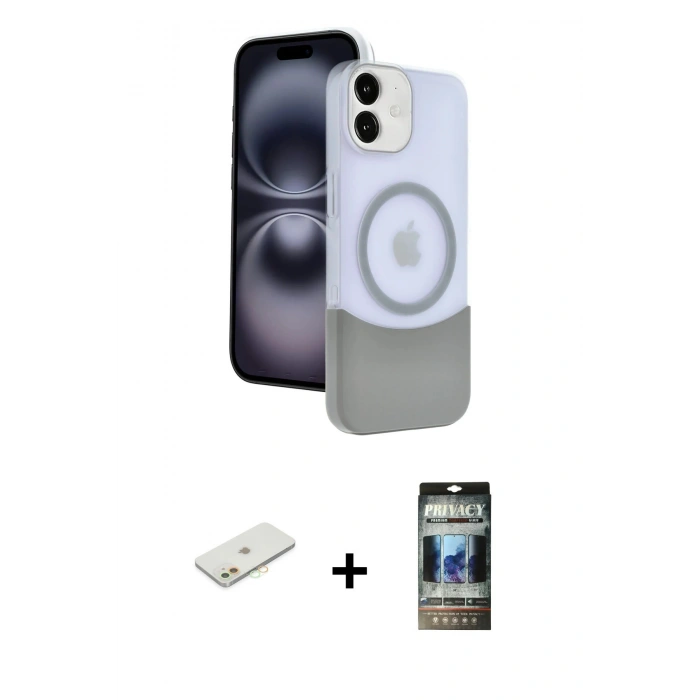 MARSİLYAN™- iPhone 11 Kılıf Kozmos Form Özel Seri - Siyah 34D Hayalet Izgaralı Cam + Renkli Kamera Lens Koruma Cam - TU