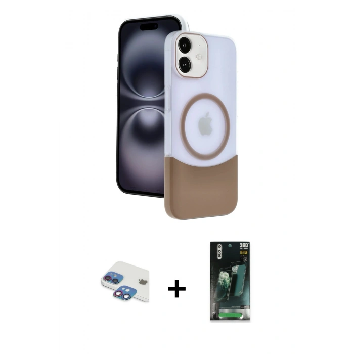MARSİLYAN™- iPhone 11 Kılıf Kozmos Form Özel Seri - Siyah 360 Mat Full Body Arka Koruyucu + Pers Alüminyum Kamera Lens - GI