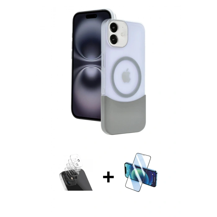 MARSİLYAN™- iPhone 11 Kılıf Kozmos Form Özel Seri - Siyah 3D Antistatik Cam Ekran Koruyucu + Kamera Lens Koruma Cam - SF