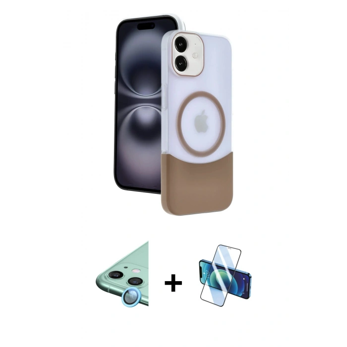 MARSİLYAN™- iPhone 11 Kılıf Kozmos Form Özel Seri - Siyah 3D Antistatik Cam Ekran Koruyucu + Raze Metal Kamera Lens - MI