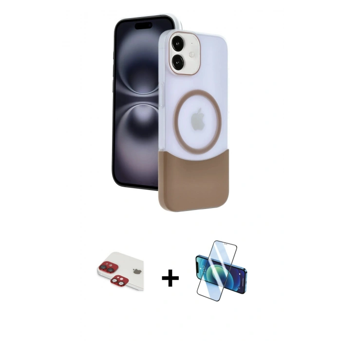 MARSİLYAN™- iPhone 11 Kılıf Kozmos Form Özel Seri - Siyah 3D Antistatik Cam Ekran Koruyucu + Pers Alüminyum Kamera Lens - KI