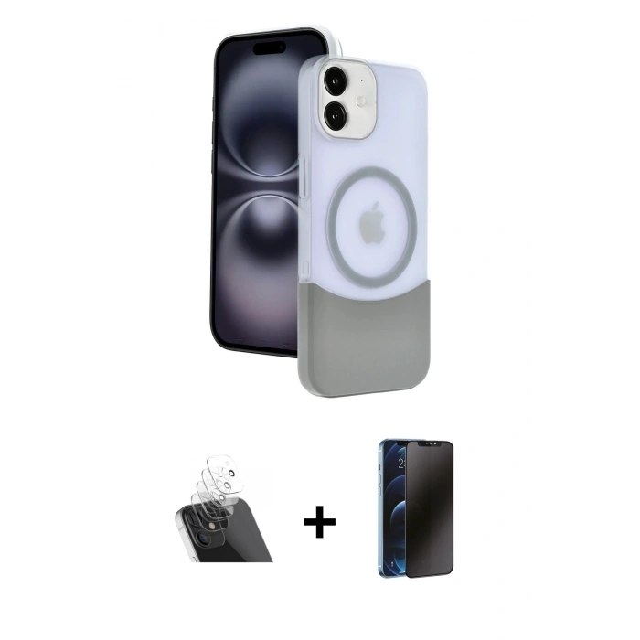 MARSİLYAN™- iPhone 11 Kılıf Kozmos Form Özel Seri - Siyah 3D Antistatik Hayalet Cam Ekran Koruyucu + Kamera Lens Koruma Cam - SF