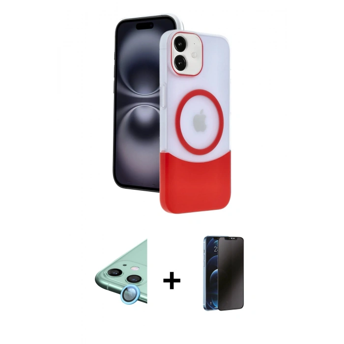 MARSİLYAN™- iPhone 11 Kılıf Kozmos Form Özel Seri - Siyah 3D Antistatik Hayalet Cam Ekran Koruyucu + Raze Metal Kamera Lens - MI