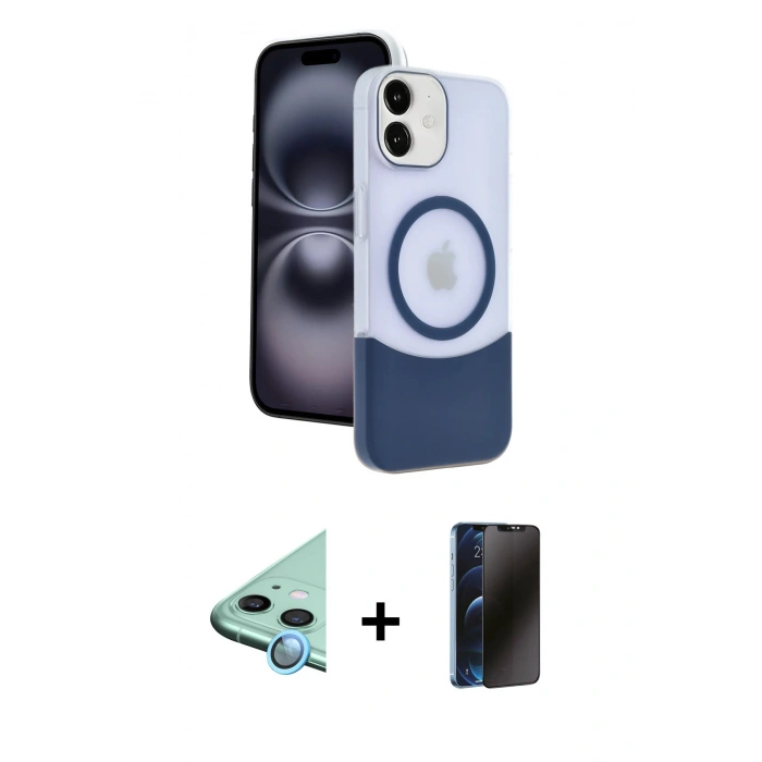 MARSİLYAN™- iPhone 11 Kılıf Kozmos Form Özel Seri - Siyah 3D Antistatik Hayalet Cam Ekran Koruyucu + Raze Metal Kamera Lens - MI