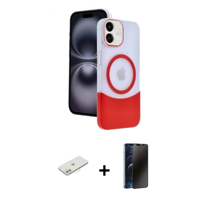 MARSİLYAN™- iPhone 11 Kılıf Kozmos Form Özel Seri - Siyah 3D Antistatik Hayalet Cam Ekran Koruyucu + Renkli Kamera Lens Koruma Cam - TU