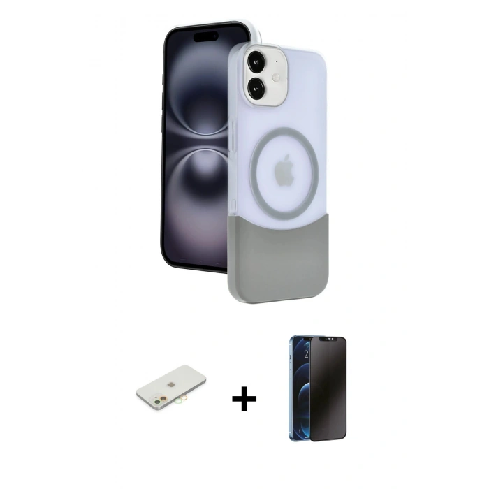MARSİLYAN™- iPhone 11 Kılıf Kozmos Form Özel Seri - Siyah 3D Antistatik Hayalet Cam Ekran Koruyucu + Renkli Kamera Lens Koruma Cam - TU