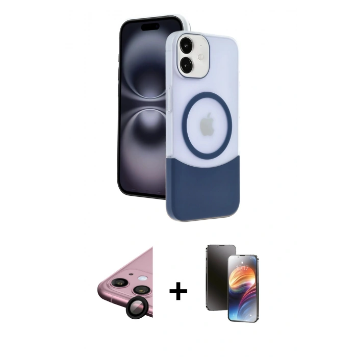MARSİLYAN™- iPhone 11 Kılıf Kozmos Form Özel Seri - Siyah 3D Antistatik Mat Seramik Nano Ekran Koruyucu + Siyah Raze Metal Kamera Lens