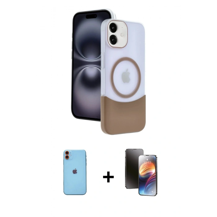 MARSİLYAN™- iPhone 11 Kılıf Kozmos Form Özel Seri - Siyah 3D Antistatik Mat Seramik Nano Ekran Koruyucu + Neon Fosforlu Kamera Lens - TU