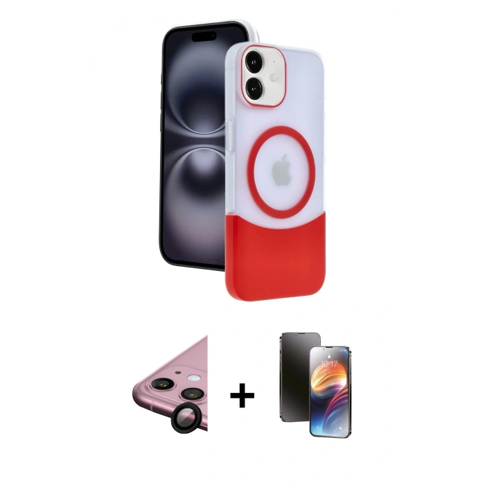 MARSİLYAN™- iPhone 11 Kılıf Kozmos Form Özel Seri - Siyah 3D Antistatik Mat Seramik Nano Ekran Koruyucu + Siyah Raze Metal Kamera Lens