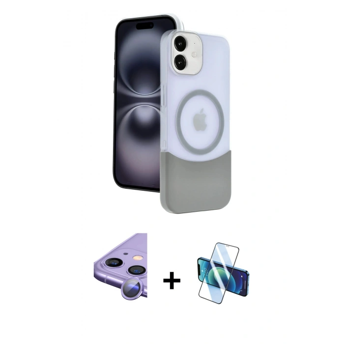 MARSİLYAN™- iPhone 11 Kılıf Kozmos Form Özel Seri - Siyah 3D Antistatik Seramik Nano Ekran Koruyucu + Raze Metal Kamera Lens - MR
