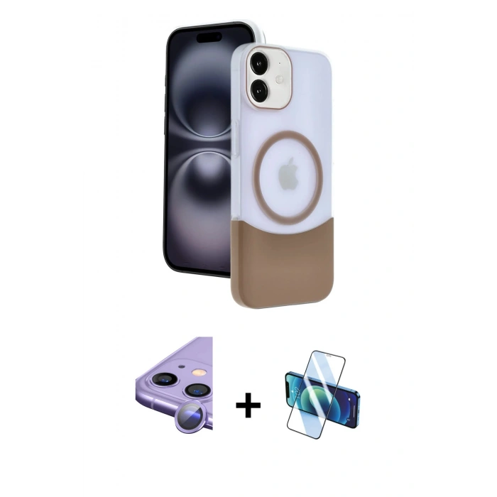 MARSİLYAN™- iPhone 11 Kılıf Kozmos Form Özel Seri - Siyah 3D Antistatik Seramik Nano Ekran Koruyucu + Raze Metal Kamera Lens - MR