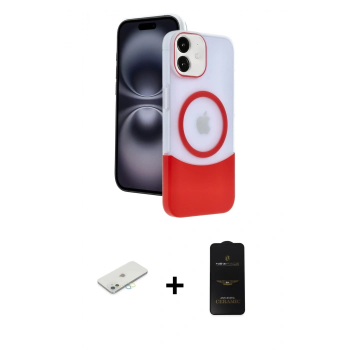 MARSİLYAN™- iPhone 11 Kılıf Kozmos Form Özel Seri - Siyah 6D Antistatik Mat Seramik Hayalet Nano Ekran Koruyucu + Renkli Kamera Lens Koruma Cam - SI