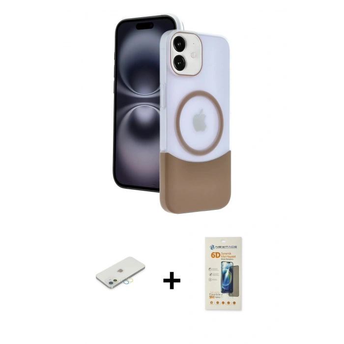 MARSİLYAN™- iPhone 11 Kılıf Kozmos Form Özel Seri - Siyah 6D Mat Seramik Hayalet Nano Ekran Koruyucu + Sarı Renkli Kamera Lens Koruma Cam