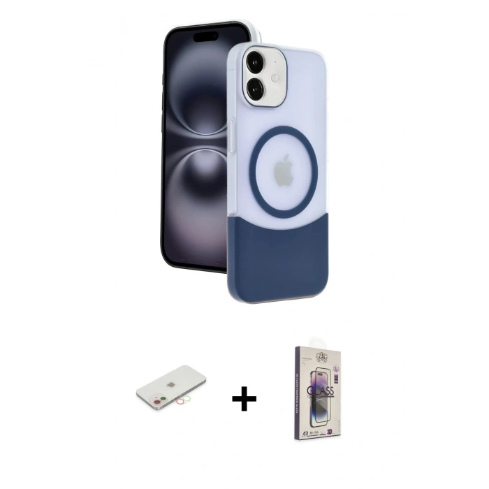 MARSİLYAN™- iPhone 11 Kılıf Kozmos Form Özel Seri - Siyah Bilvis 3D Cam Ekran Koruyucu + Renkli Kamera Lens Koruma Cam - YL