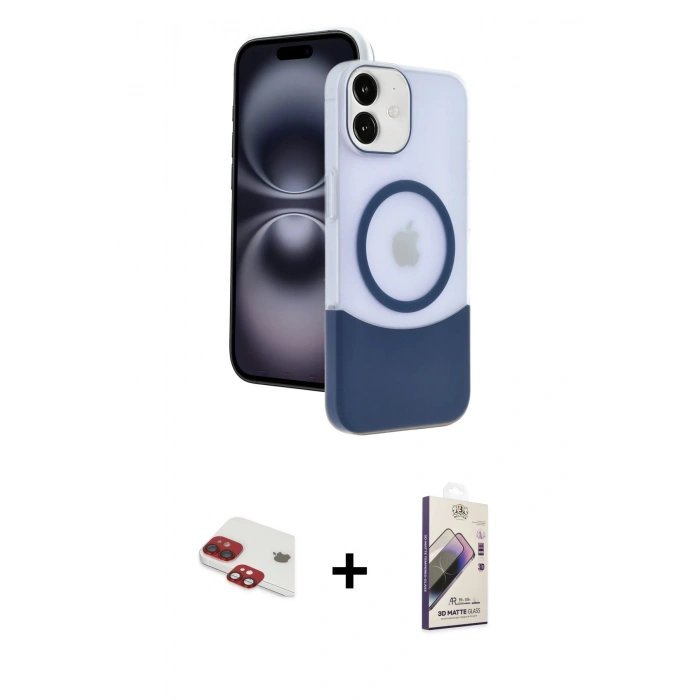 MARSİLYAN™- iPhone 11 Kılıf Kozmos Form Özel Seri - Siyah Bilvis 3D Mat Cam Ekran Koruyucu + Pers Alüminyum Kamera Lens - KI