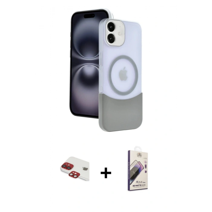 MARSİLYAN™- iPhone 11 Kılıf Kozmos Form Özel Seri - Siyah Bilvis 3D Mat Cam Ekran Koruyucu + Pers Alüminyum Kamera Lens - KI