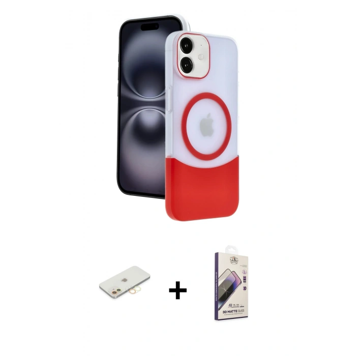 MARSİLYAN™- iPhone 11 Kılıf Kozmos Form Özel Seri - Siyah Bilvis 3D Mat Cam Ekran Koruyucu + Renkli Kamera Lens Koruma Cam - SI