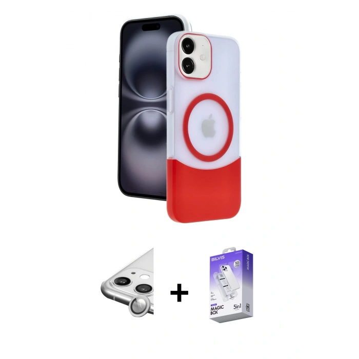 MARSİLYAN™- iPhone 11 Kılıf Kozmos Form Özel Seri - Siyah Bilvis 5in1 3D Magic Cam Ekran Koruyucu + Raze Metal Kamera Lens - GS