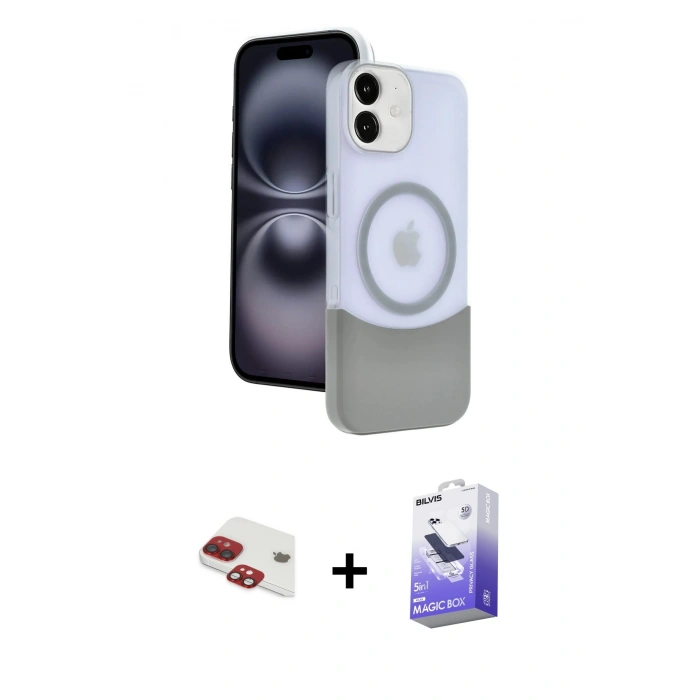 MARSİLYAN™- iPhone 11 Kılıf Kozmos Form Özel Seri - Siyah Bilvis 5in1 5D Magic Hayalet Cam Ekran Koruyucu + Pers Alüminyum Kamera Lens - KI