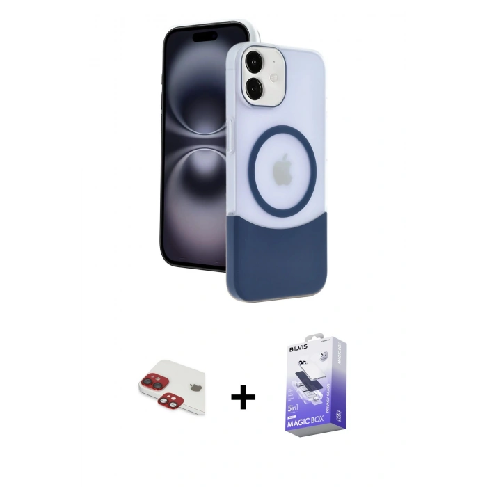 MARSİLYAN™- iPhone 11 Kılıf Kozmos Form Özel Seri - Siyah Bilvis 5in1 5D Magic Hayalet Cam Ekran Koruyucu + Pers Alüminyum Kamera Lens - KI