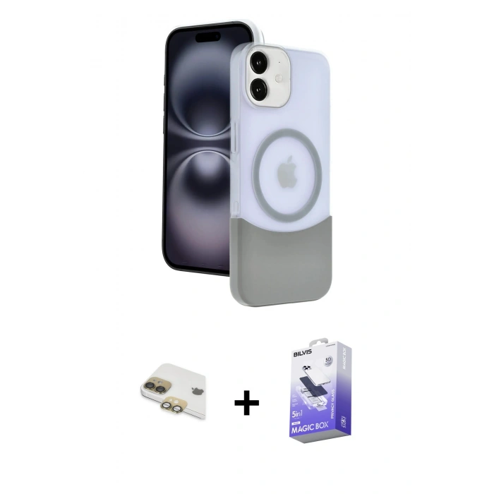 MARSİLYAN™- iPhone 11 Kılıf Kozmos Form Özel Seri - Siyah Bilvis 5in1 5D Magic Hayalet Cam Ekran Koruyucu + Gold Pers Alüminyum Kamera Lens