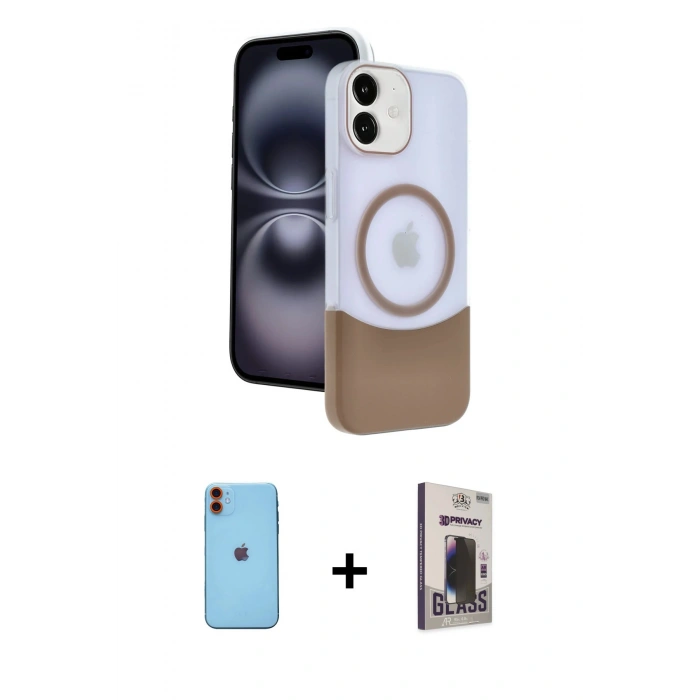 MARSİLYAN™- iPhone 11 Kılıf Kozmos Form Özel Seri - Siyah Bilvis Hayalet Cam Ekran Koruyucu + Neon Fosforlu Kamera Lens - TU