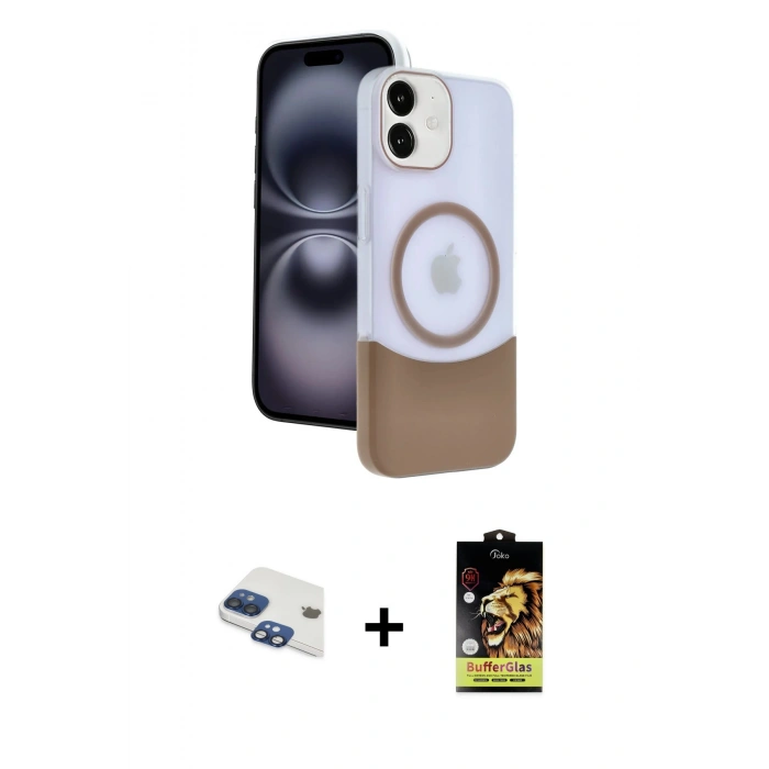 MARSİLYAN™- iPhone 11 Kılıf Kozmos Form Özel Seri - Siyah Buffer Cam Ekran Koruyucu + Pers Alüminyum Kamera Lens - LT