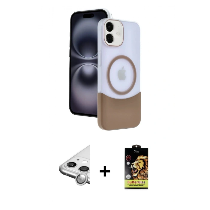 MARSİLYAN™- iPhone 11 Kılıf Kozmos Form Özel Seri - Siyah Buffer Cam Ekran Koruyucu + Raze Metal Kamera Lens - GS